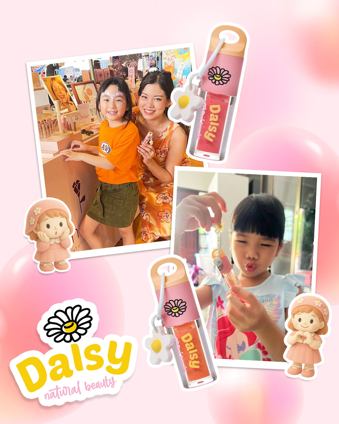 Daisy Lip Oil natural beauty  for kids