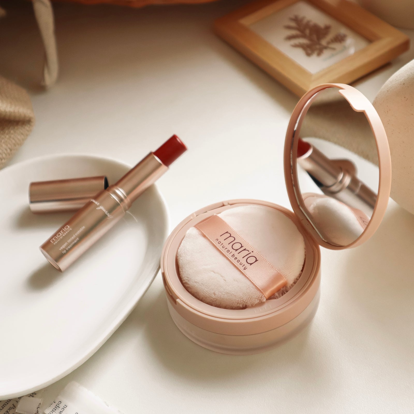 Set MARIA ACNE Mineral Powder  +Tinted Vegan Lip Treatment