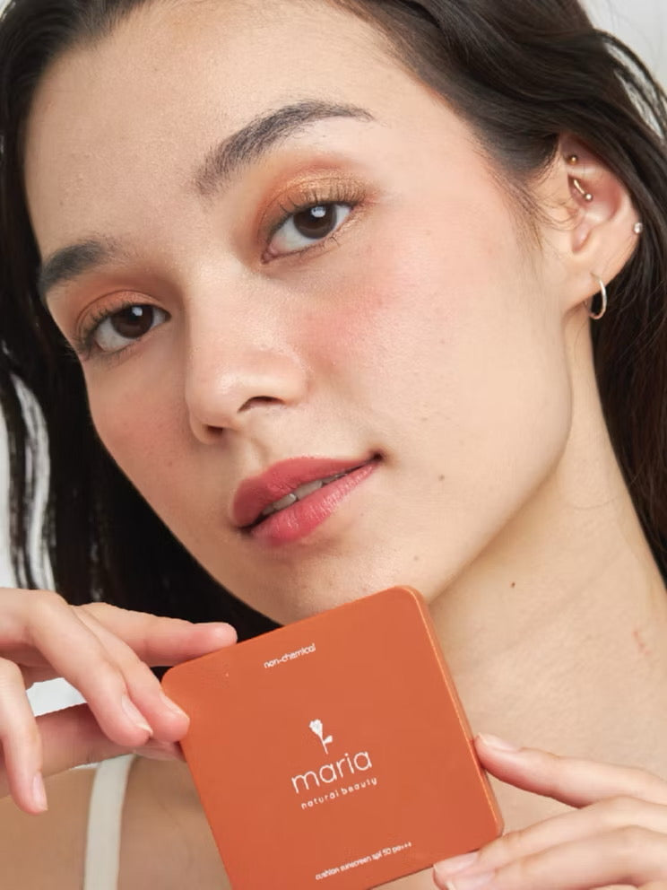Set MARIA ACNE Mineral Powder + MARIA ACNE Cushion non-chemical sunscreen spf 50 pa+++