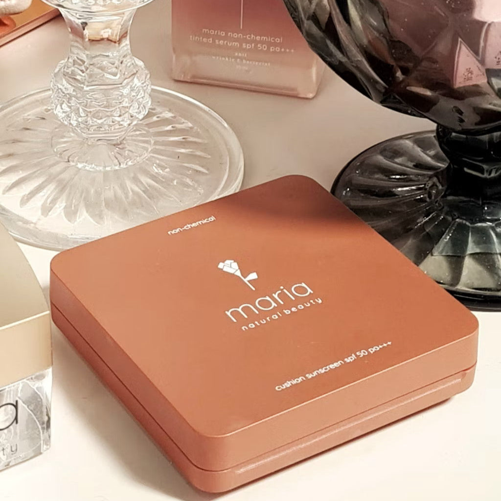 Set MARIA ACNE Mineral Powder + MARIA ACNE Cushion non-chemical sunscreen spf 50 pa+++