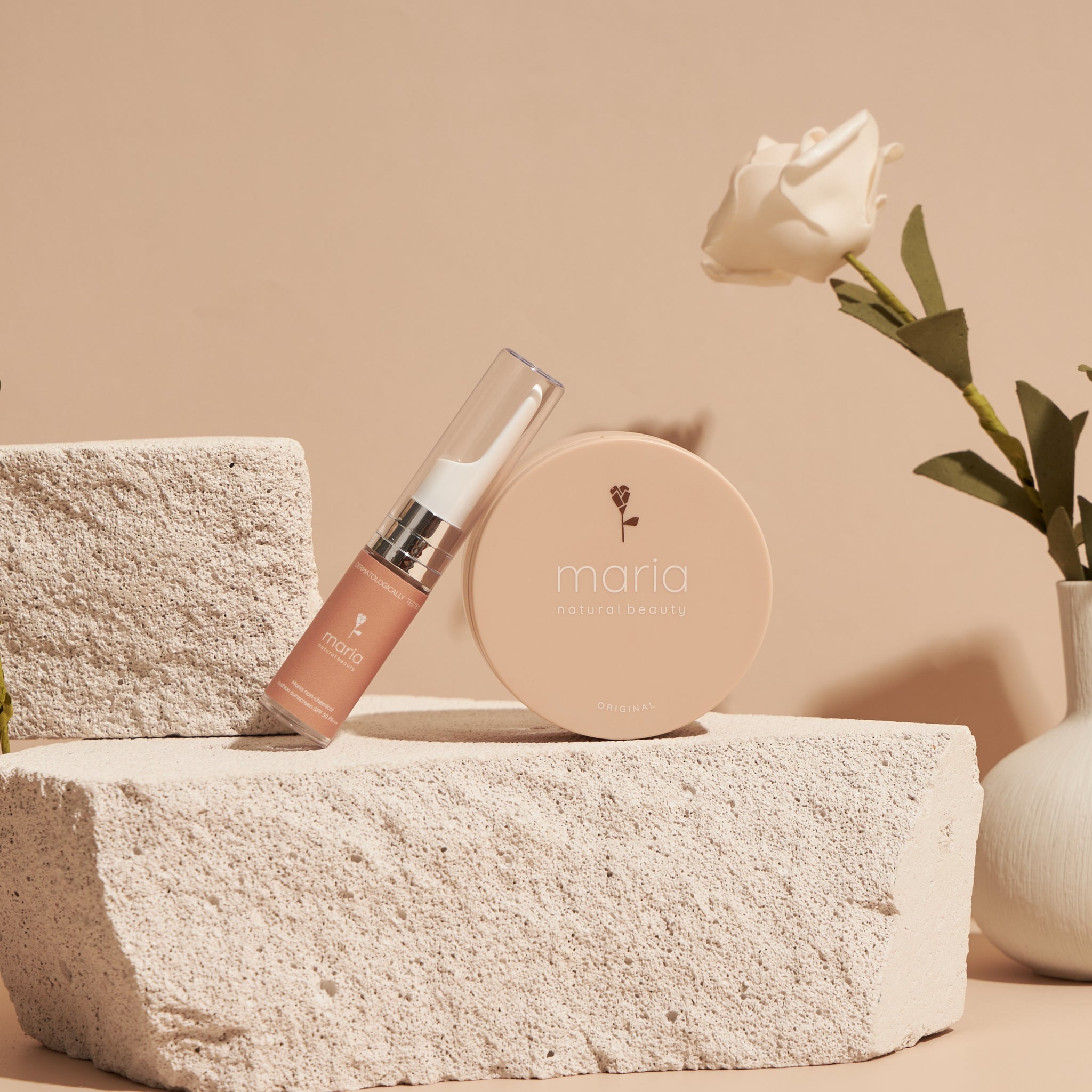 Set Maria Mineral Powder + Cushion Sunscreen