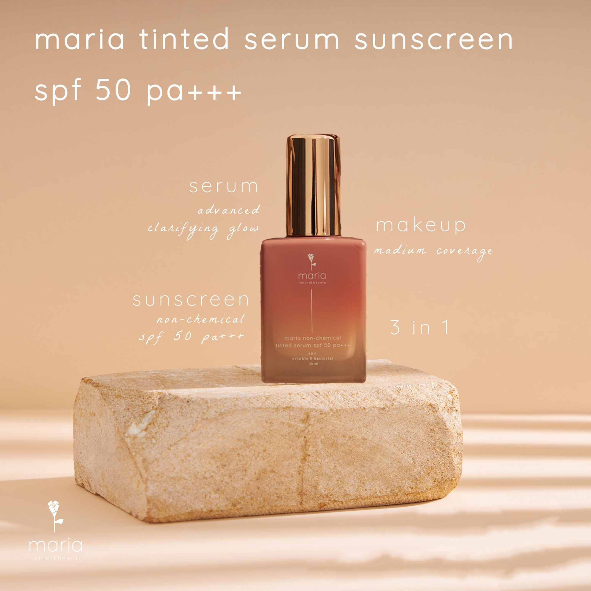 Maria Acne Tinted Serum Non-Sunscreen SPF 50 PA+++