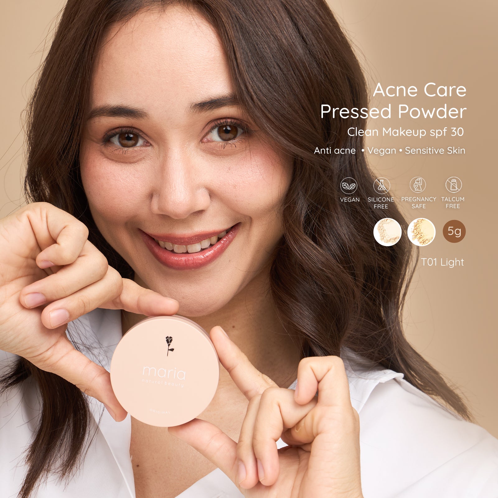 Maria Mineral Powder SPF 22 PA+++ 5g แป้งแก้สิวมาเรีย